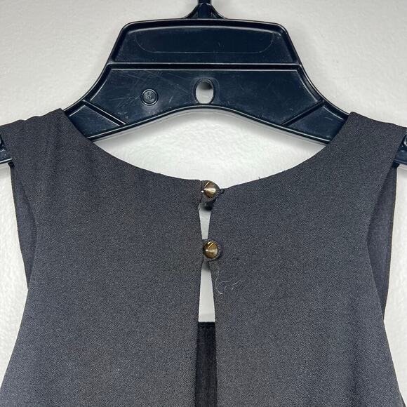 Design Lab Women's Black Jumpsuit Size Large Sleeveless Layered Pockets Flowy - Picture 7 of 10